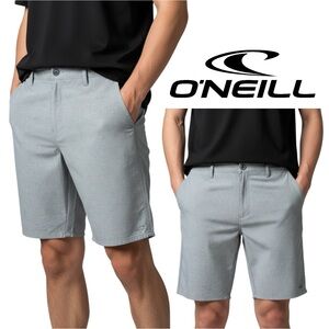 O’Neill Hybrid Walk Shorts Gray Stretch Chino Shorts Size 32